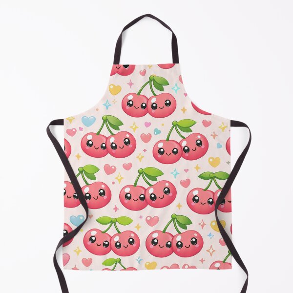 Item preview, Kawaii pattern of smiling cherries designed and sold by Imprearte.