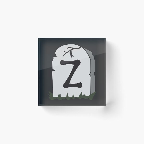 Item preview, Spooky Letter Z – Graveyard Alphabet Initial Sticker (Skeletal Font) designed and sold by 313FILES.