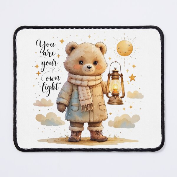Item preview, You Are Your Own Light Cute Vintage Bear Space Lantern designed and sold by AQUILAKREO.