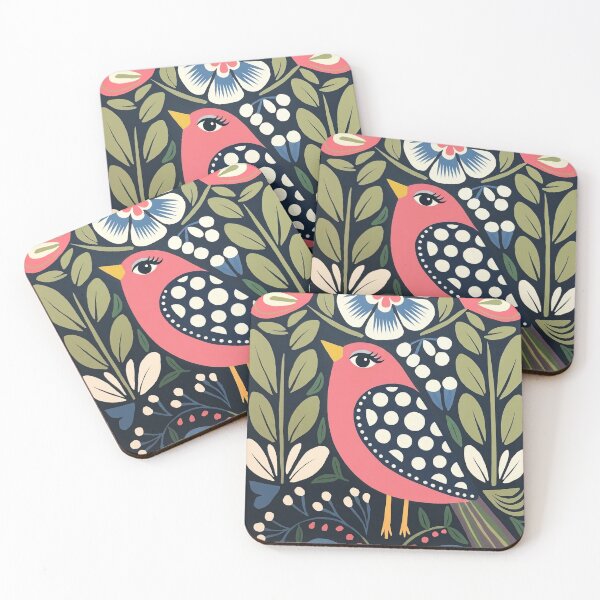 Item preview, Colorful Bird Art Print – Botanical Floral Illustration  designed and sold by Filora Atelier | Bird Art.