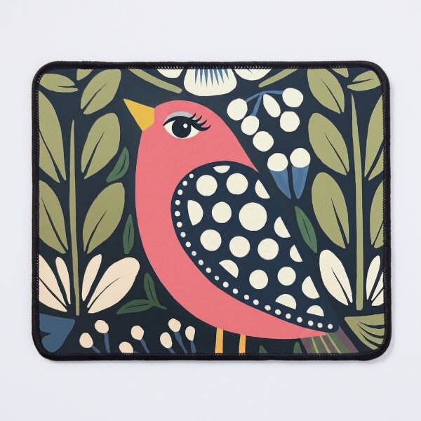 Item preview, Colorful Bird Art Print – Botanical Floral Illustration  designed and sold by Filora Atelier | Bird Art.