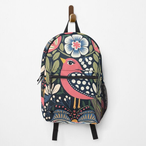 Item preview, Colorful Bird Art Print – Botanical Floral Illustration  designed and sold by Filora Atelier | Bird Art.