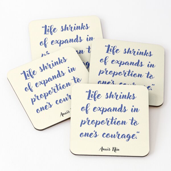 Item preview, Life shrinks or expands . . . Anaïs Nin Quotation designed and sold by CharlottePlaceArt.