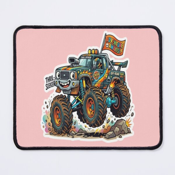 Item preview, Adventure Thrill Seeker Monster Truck Sticker designed and sold by My-Hoodies.
