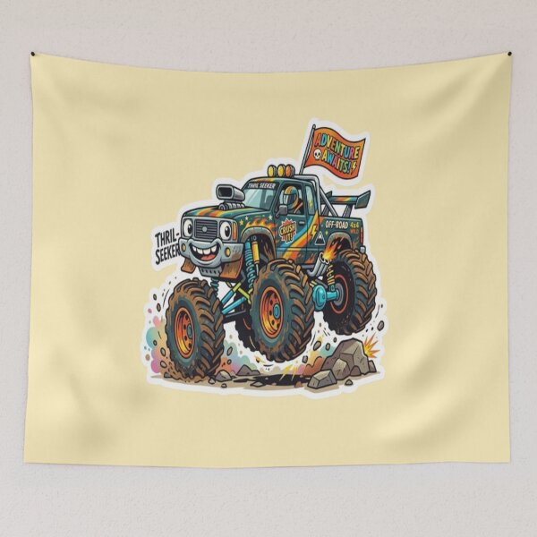 Item preview, Adventure Thrill Seeker Monster Truck Sticker designed and sold by My-Hoodies.