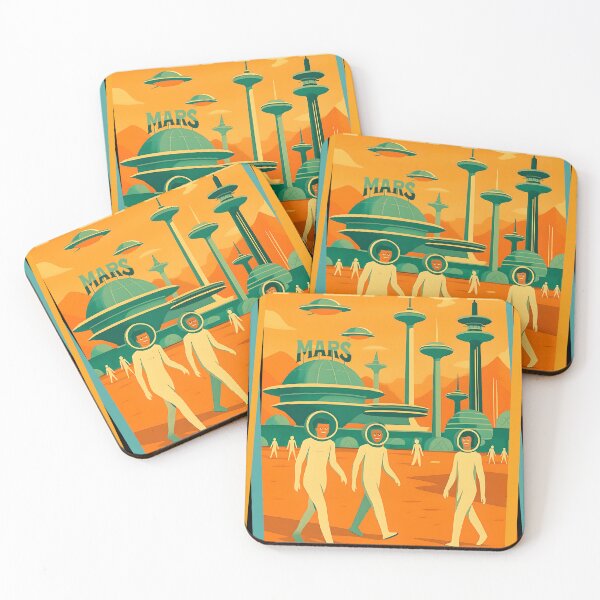 Item preview, Mid century Mars colony propaganda productivity utopia futuristic designed and sold by BigMRanch.