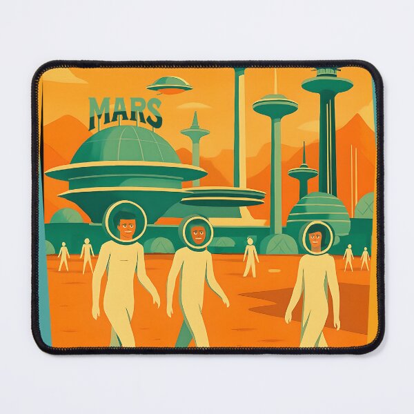 Item preview, Mid century Mars colony propaganda productivity utopia futuristic designed and sold by BigMRanch.