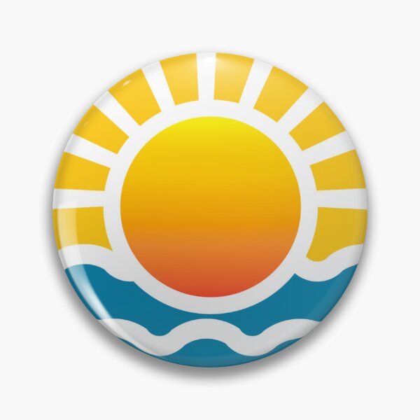 Item preview, Sun and Sea Pin - Beach Location Icon designed and sold by edstorebeaches.