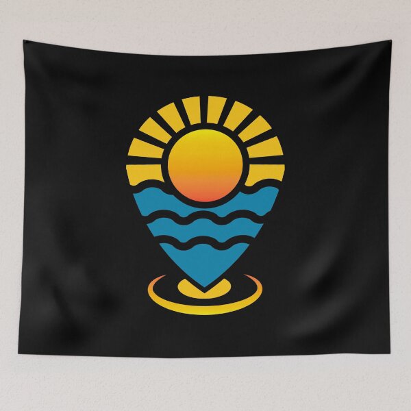 Item preview, Sun and Sea Pin - Beach Location Icon designed and sold by edstorebeaches.