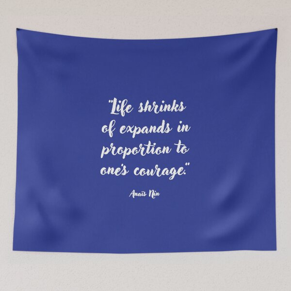 Item preview, Life shrinks or expands . . . Anaïs Nin Quotation designed and sold by CharlottePlaceArt.