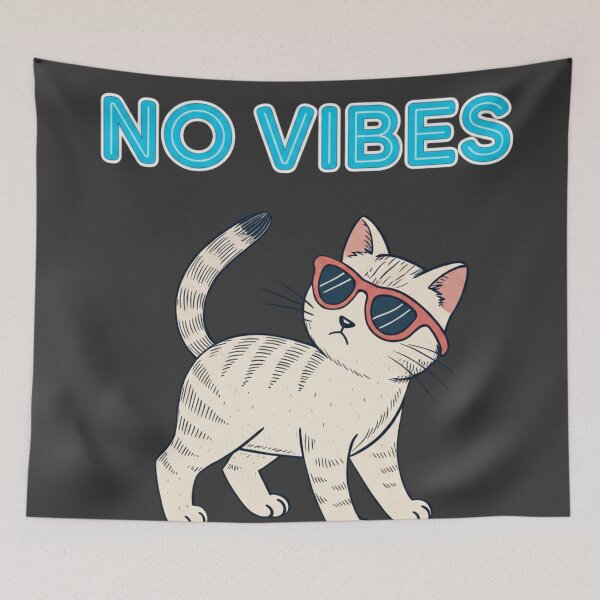 Item preview, No Vibes Cat – Energy Rejected designed and sold by Artiviose.