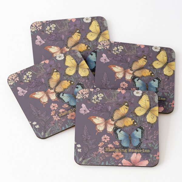 Item preview, Blooming Memories Vintage Butterfly Pattern Art designed and sold by mythographiaart.