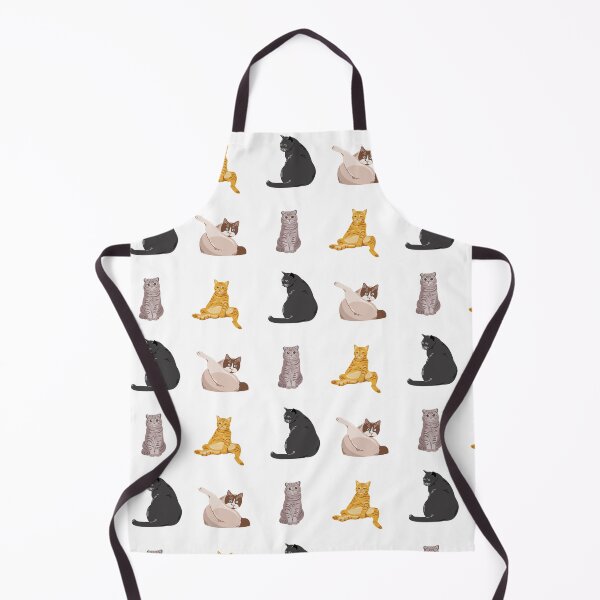 Item preview, Different types of cats sitting and resting in various positions on a white background during daytime hours designed and sold by Ms. Iryna.