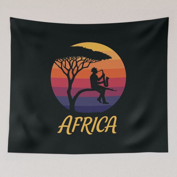 Item preview, Soulful Sax Player | Africa Retro Sunset designed and sold by MammothArt.