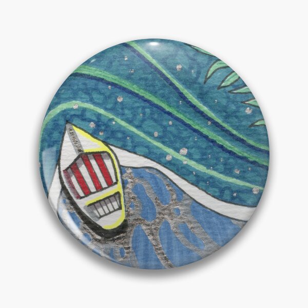 Item preview, Tropical Voyager - Abstract Jungle River Boat Illustration  designed and sold by Cass Harker Studio.