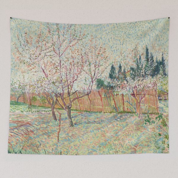 Item preview, Verger Avec Cypres by Vincent van Gogh: Luminous Spring Orchard Poster designed and sold by artofuniverse.