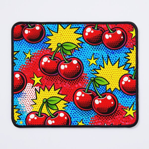 Item preview, Pop art cherries on a vibrant background designed and sold by Imprearte.