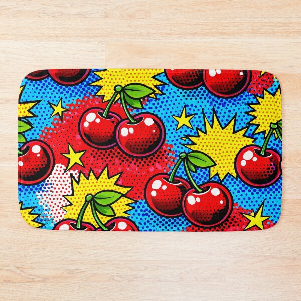 Item preview, Pop art cherries on a vibrant background designed and sold by Imprearte.