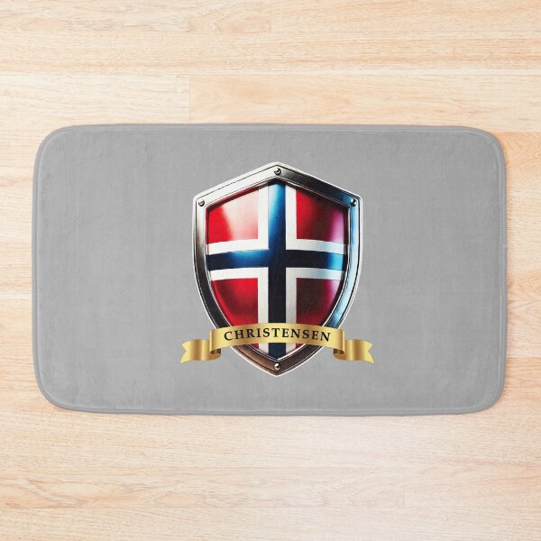 Item preview, Christensen Norway Family Name Shield designed and sold by Highlandkings.
