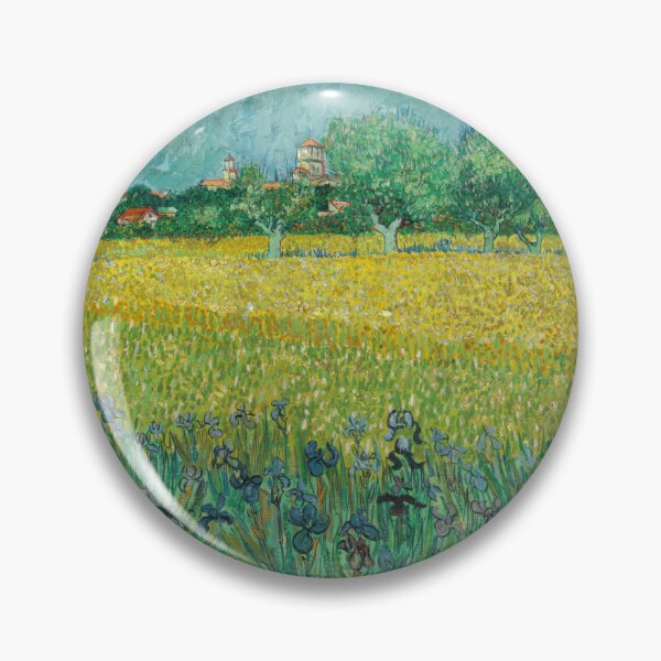 Item preview, View of Arles With Irises by Vincent van Gogh: Post Impressionist Landscape designed and sold by artofuniverse.