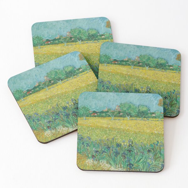 Item preview, View of Arles With Irises by Vincent van Gogh: Post Impressionist Landscape designed and sold by artofuniverse.