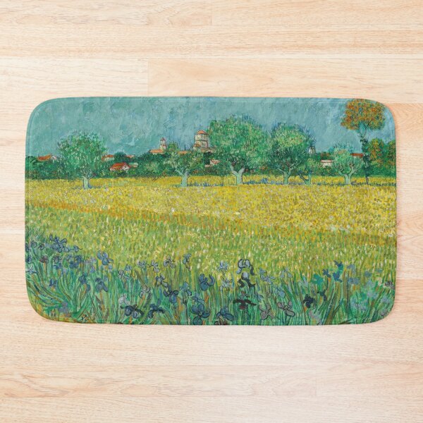 Item preview, View of Arles With Irises by Vincent van Gogh: Post Impressionist Landscape designed and sold by artofuniverse.