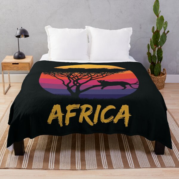 Item preview, Classic African Retro Sunset with Black Panther designed and sold by MammothArt.
