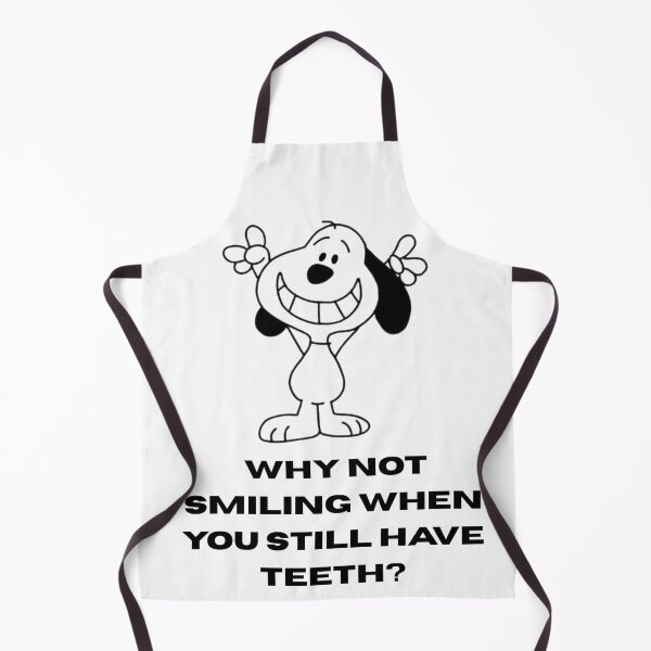 Item preview, Why Not Smiling When You Still Have Teeth | Funny Cartoon Dog Quote | Dark Humor Design designed and sold by ravenRM.