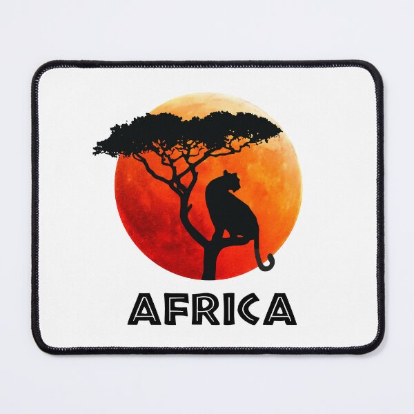 Item preview, African Blood Moon with Panther | Savanna Sunset designed and sold by MammothArt.