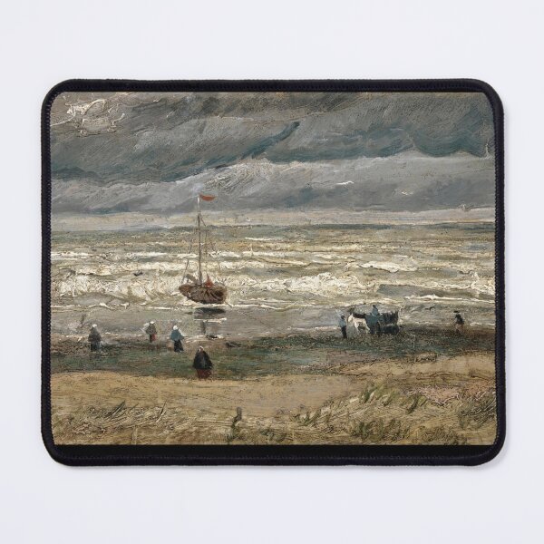 Item preview, View of the Sea at Scheveningen by Vincent van Gogh: Stormy Coastal Print designed and sold by artofuniverse.