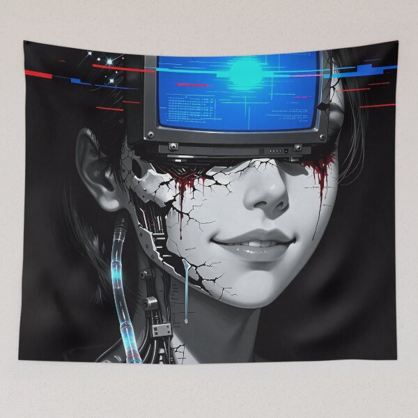 Item preview, Behind the Screen: Fractured Cybernetic Identity designed and sold by Insomnia Art Designs.