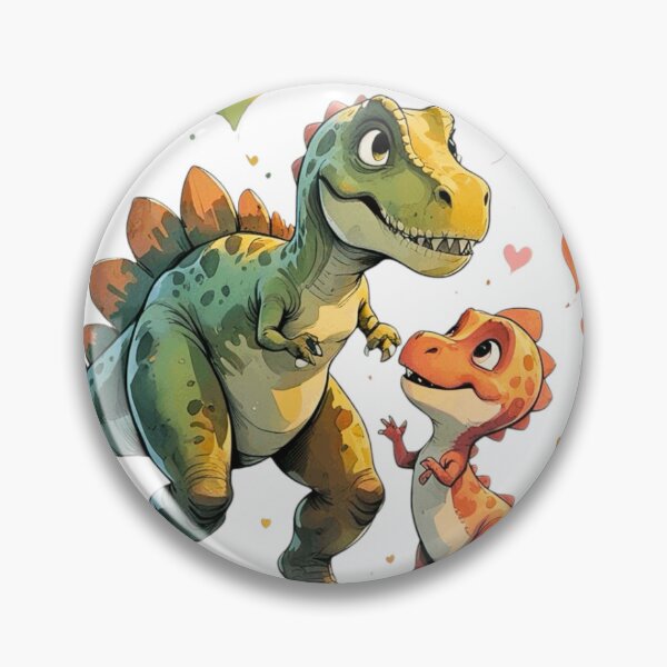 Item preview, Cute MamaSaurus T-Rex Dinosaur Mom and Baby with Hearts Watercolor designed and sold by AQUILAKREO.
