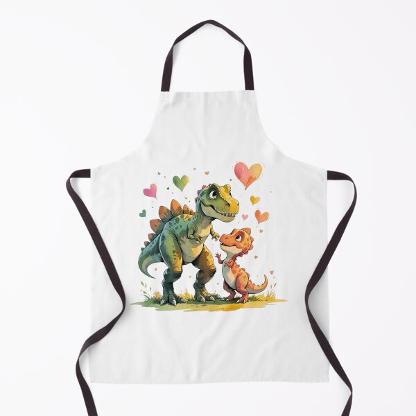 Item preview, Cute MamaSaurus T-Rex Dinosaur Mom and Baby with Hearts Watercolor designed and sold by AQUILAKREO.