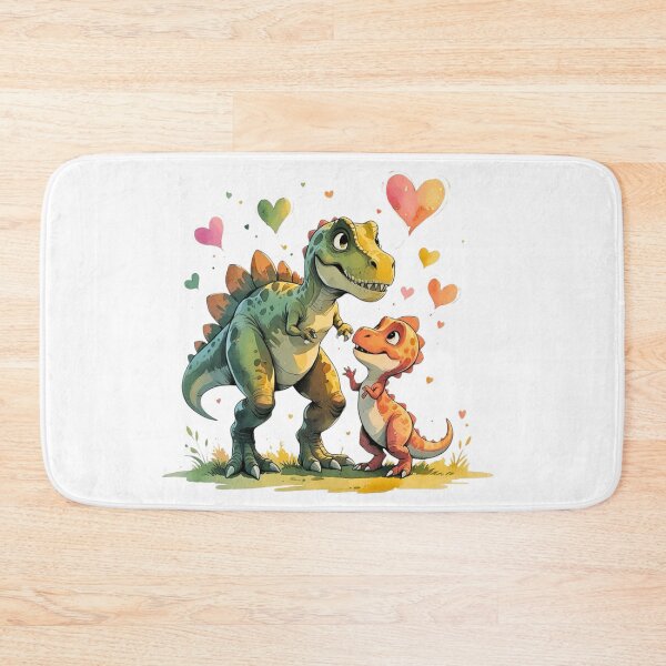 Item preview, Cute MamaSaurus T-Rex Dinosaur Mom and Baby with Hearts Watercolor designed and sold by AQUILAKREO.