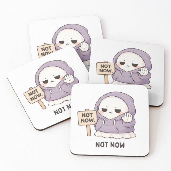 Item preview, Not Now Ghost | Cute Kawaii Aesthetic | Introvert Boundaries Design designed and sold by The Mood Index.
