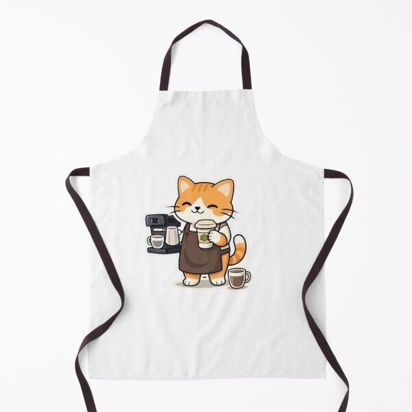 Item preview, Cute Barista Cat - "Meow-chiato" Coffee Maker designed and sold by anandariki.