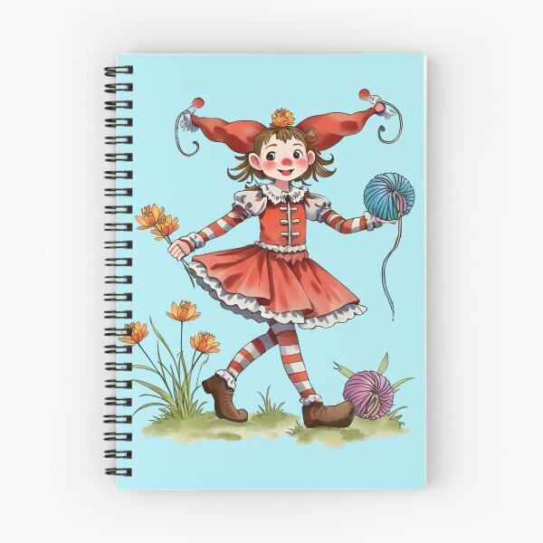 Item preview, Whimsical yarn clown fairy girl knitter knitting crochet crafts designed and sold by BigMRanch.