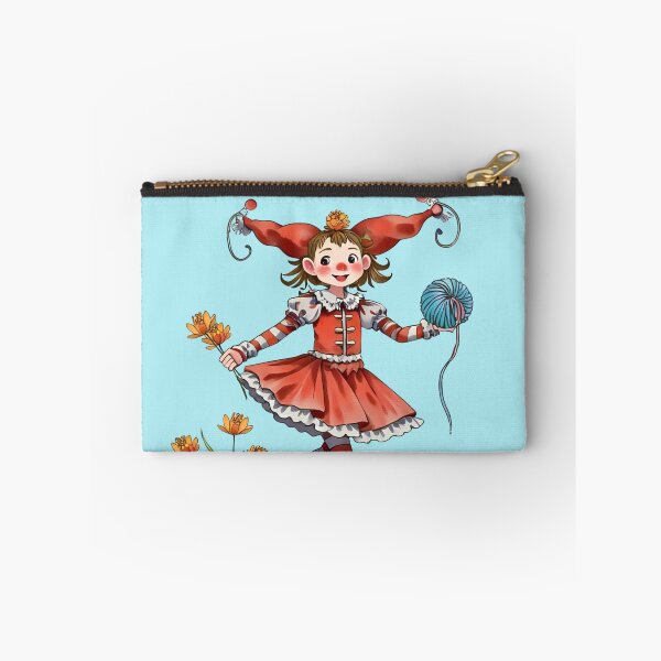 Item preview, Whimsical yarn clown fairy girl knitter knitting crochet crafts designed and sold by BigMRanch.
