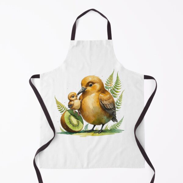 Item preview, Cute Kiwi Bird Mom and Baby Sitting on Kiwi Fruit Slice Watercolor designed and sold by AQUILAKREO.