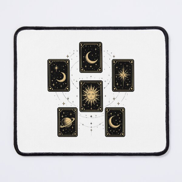 Item preview, Celestial Tarot Card Spread Sun Moon Saturn Star Mystical Occult Art Witchy Aesthetic Cosmic designed and sold by The Junto Shop.