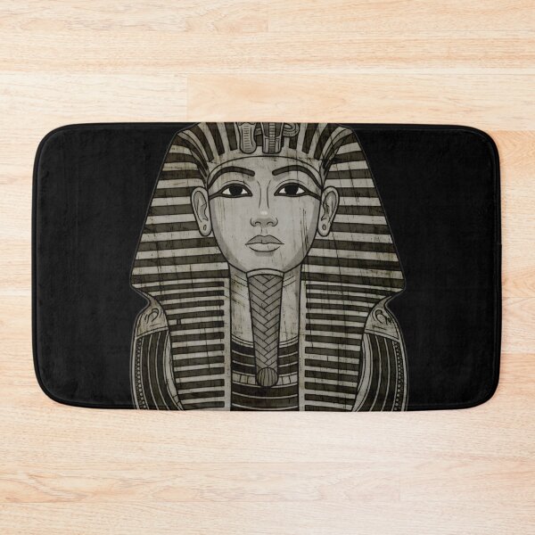 Item preview, A stylized, distressed wood-texture illustration of Tutankhamun’s golden mask. designed and sold by Hanna. J.