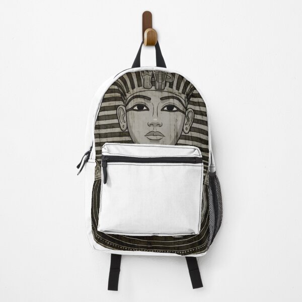 Item preview, A stylized, distressed wood-texture illustration of Tutankhamun’s golden mask. designed and sold by Hanna. J.