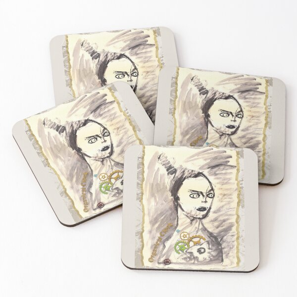 Item preview, Organical Clock Lady (Tempera Painting by ACCI) designed and sold by VanyssaGraphics.