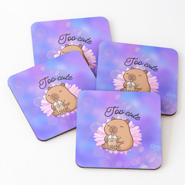 Item preview, Too Cute Capybara Bubble Tea Design designed and sold by Fantacaroo Designs.
