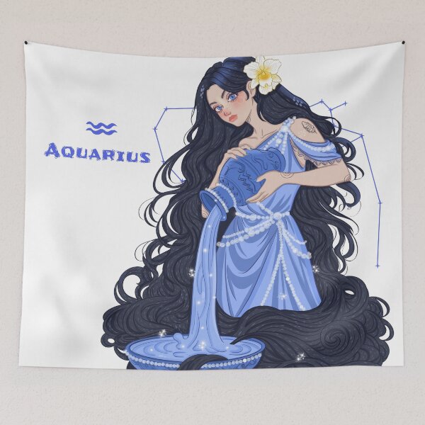 Item preview, Aquarius Girl Futuristic Cosmic Rebel Art designed and sold by Iqrapixels.