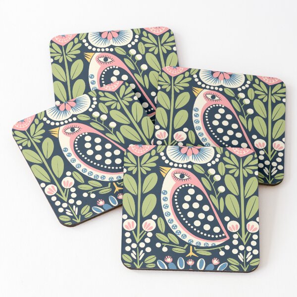 Item preview, Botanical Bird Wall Art – Colorful Floral Illustration designed and sold by Filora Atelier | Bird Art.