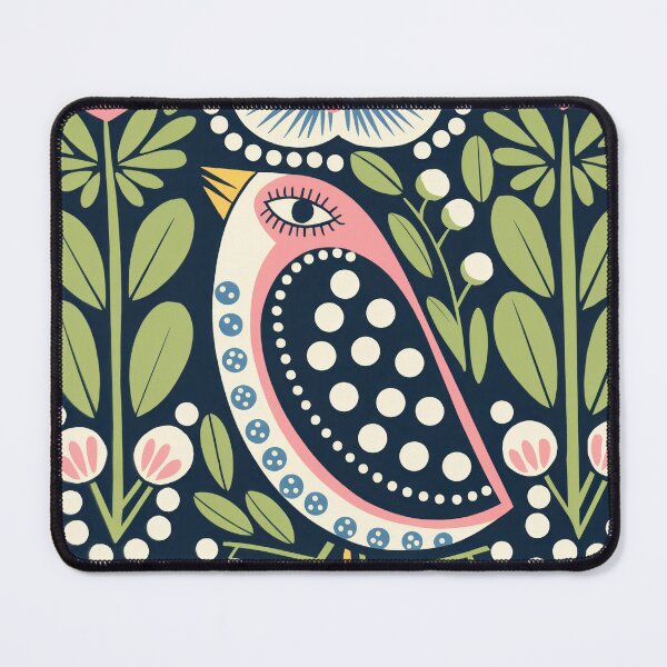 Item preview, Botanical Bird Wall Art – Colorful Floral Illustration designed and sold by Filora Atelier | Bird Art.