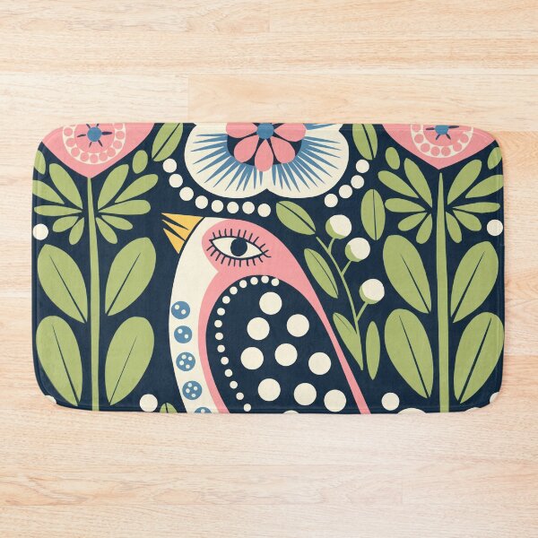 Item preview, Botanical Bird Wall Art – Colorful Floral Illustration designed and sold by Filora Atelier | Bird Art.