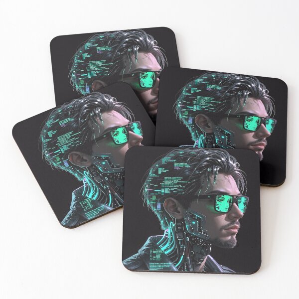 Item preview, Dark Net: Neon‑Wired Human Interface designed and sold by Insomnia Art Designs.