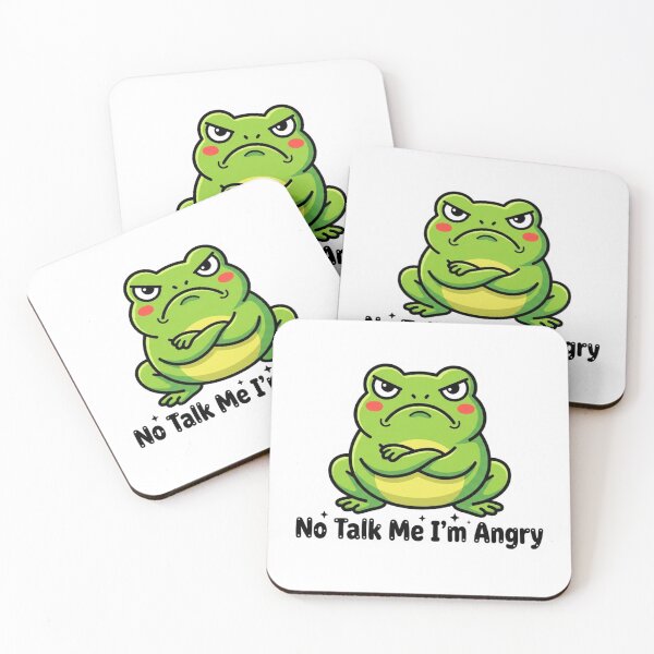 Item preview, No Talk Me I’m Angry Cute Funny Frog Sticker designed and sold by ItsArtisticLab.